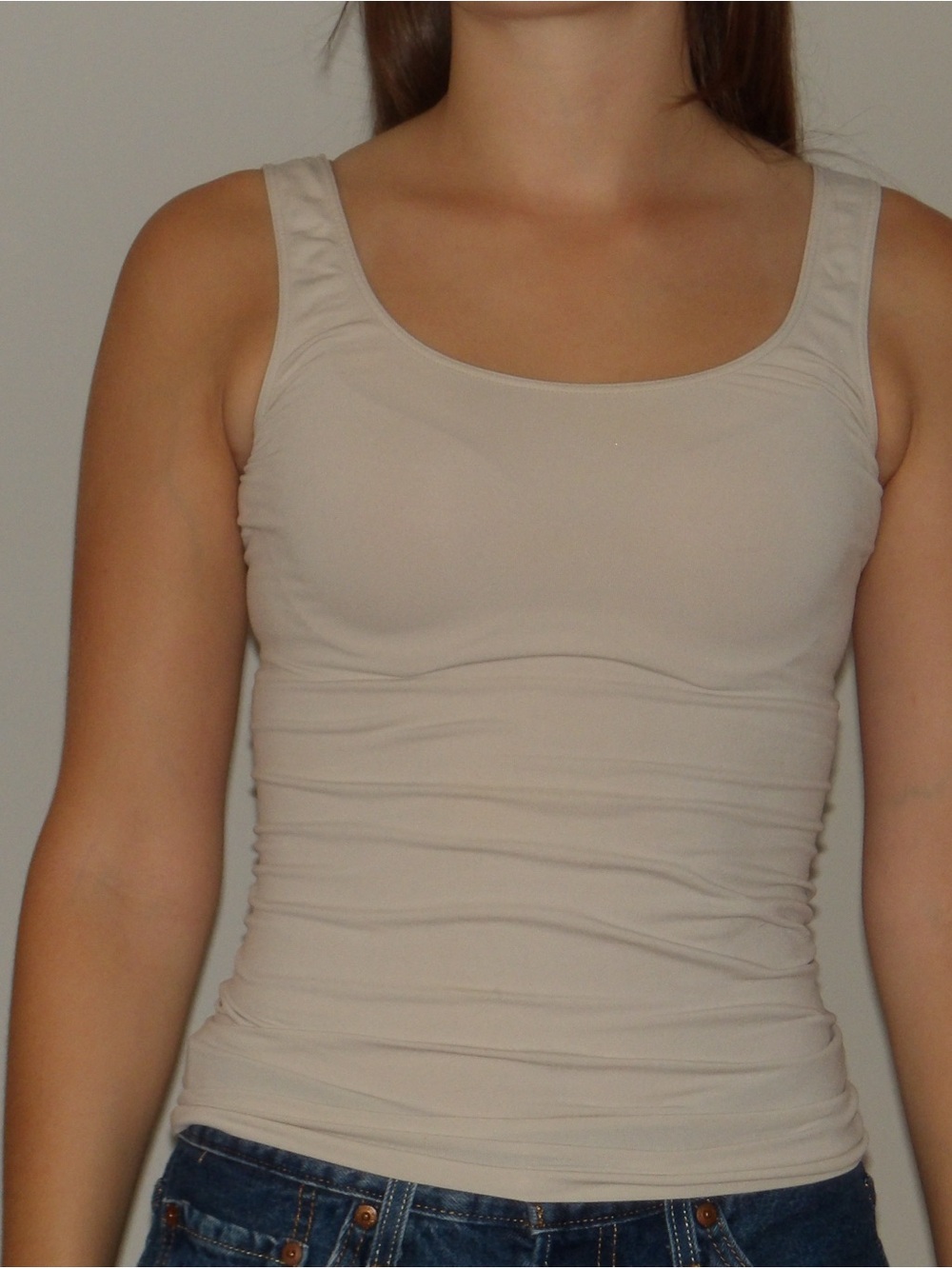Babaton Scoop Neck Tank Top in Beige